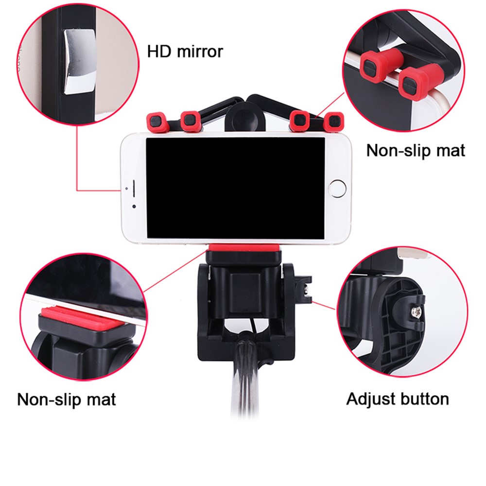 Smart Wireless Bluetooth Electric 360 Degree Rotation Extendable Selfie Stick - Black-21