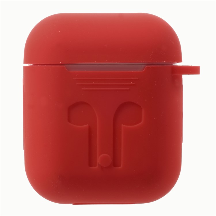 Shock-proof Silicone Protective Cover with Anti-lost Wire Rope for Apple AirPods with Charging Case (2016) - Red-1