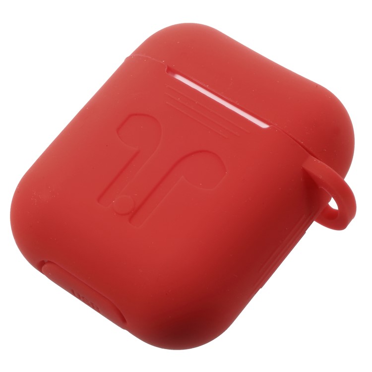 Shock-proof Silicone Protective Cover with Anti-lost Wire Rope for Apple AirPods with Charging Case (2016) - Red-4