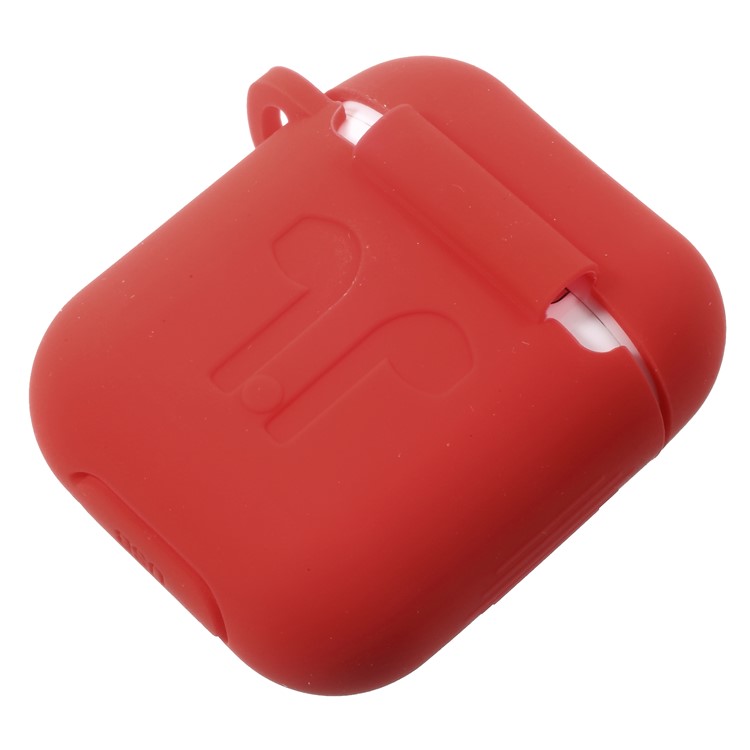 Shock-proof Silicone Protective Cover with Anti-lost Wire Rope for Apple AirPods with Charging Case (2016) - Red-5