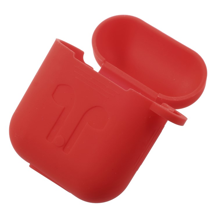 Shock-proof Silicone Protective Cover with Anti-lost Wire Rope for Apple AirPods with Charging Case (2016) - Red-7