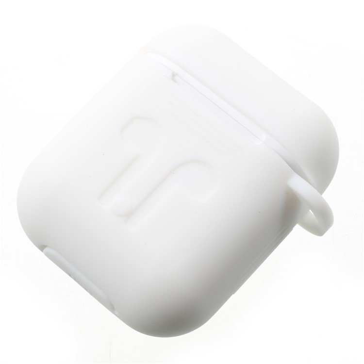 Caso de Protetor de Silicone à Prova de Gota Para a Apple AirPods Com a Caixa de Carregamento (2016) - Branco