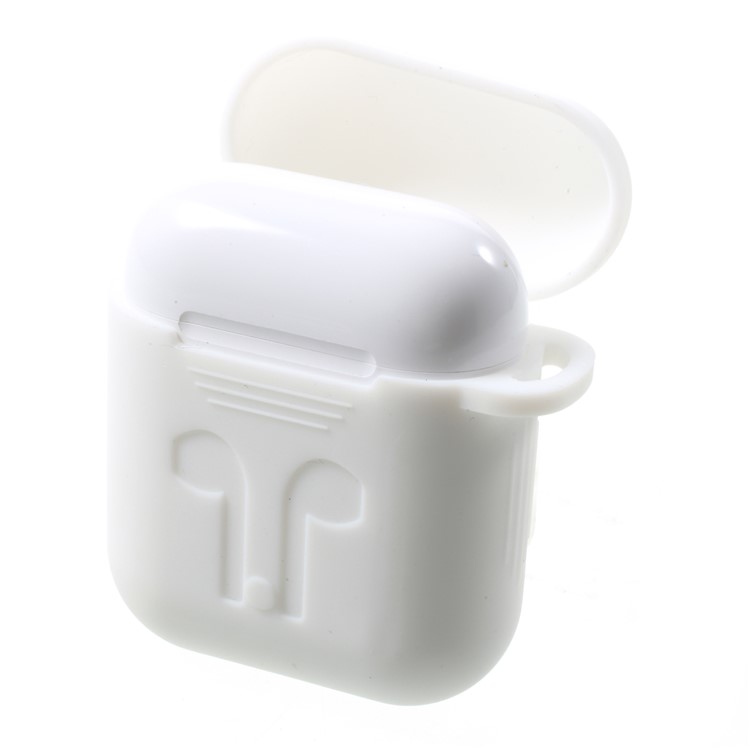 Custodia Per Supporto Protettivo in Silicone a Prova di Gocce Per Apple AirPods Con Custodia (2016) - Bianca