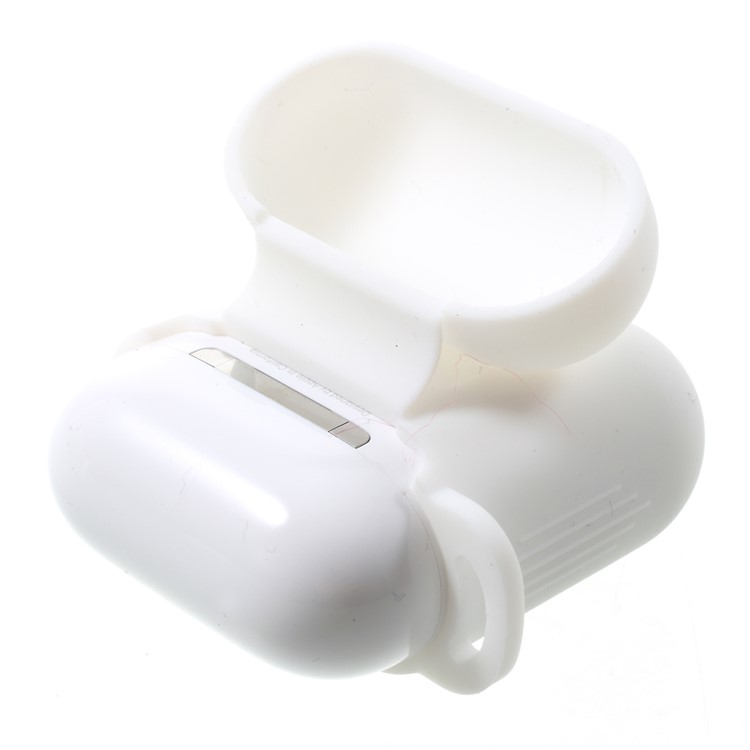 Étui de Support de Protection en Silicone à L'épreuve Des Droptes Pour Apple AirPods Avec Cas de Charge (2016) - Blanche