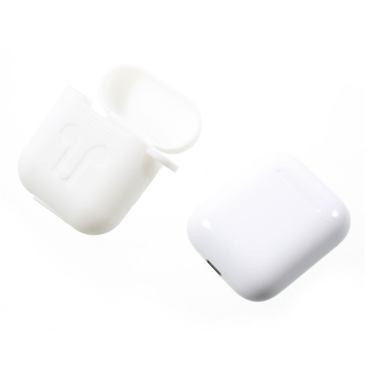 Caso de Protetor de Silicone à Prova de Gota Para a Apple AirPods Com a Caixa de Carregamento (2016) - Branco