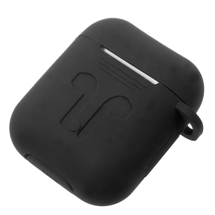 Silicone Protective Shock-proof Case Shell for Apple AirPods Charging Case - Black-3