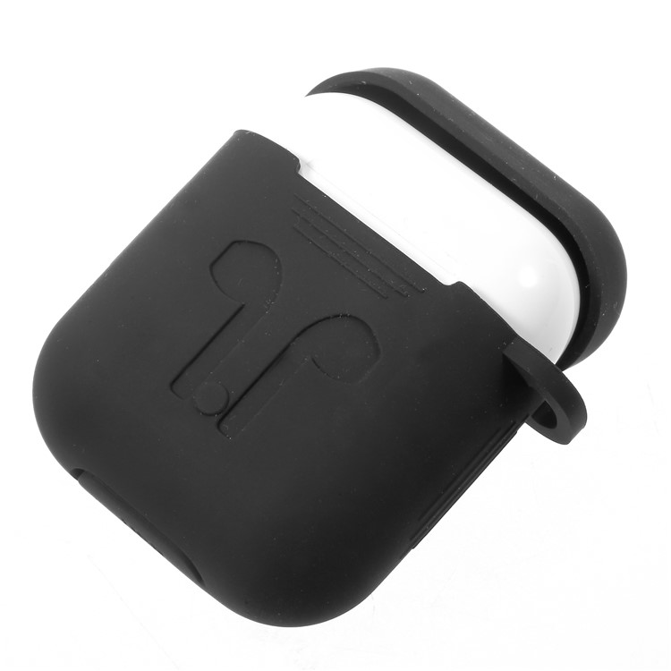 Silicone Protective Shock-proof Case Shell for Apple AirPods Charging Case - Black-4