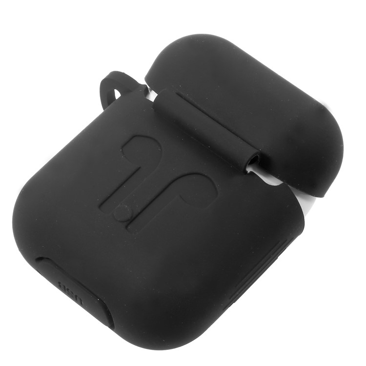 Silicone Protective Shock-proof Case Shell for Apple AirPods Charging Case - Black-5