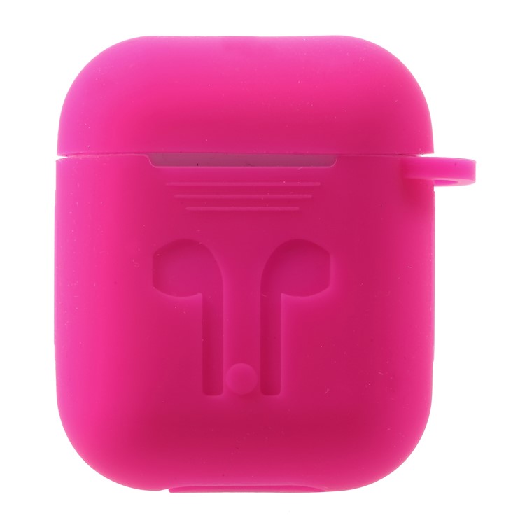 Shock-proof Soft Silicone Holder Cover for Apple AirPods Charging Case - Rose-1
