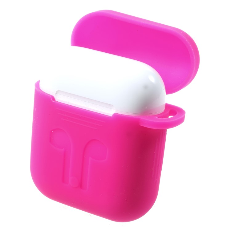 Shock-proof Soft Silicone Holder Cover for Apple AirPods Charging Case - Rose-2