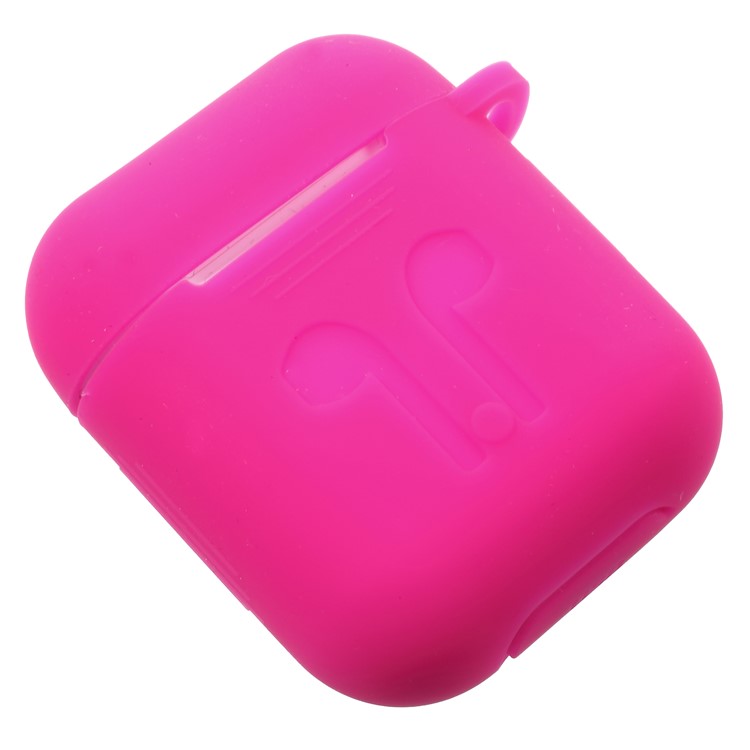 Shock-proof Soft Silicone Holder Cover for Apple AirPods Charging Case - Rose-3