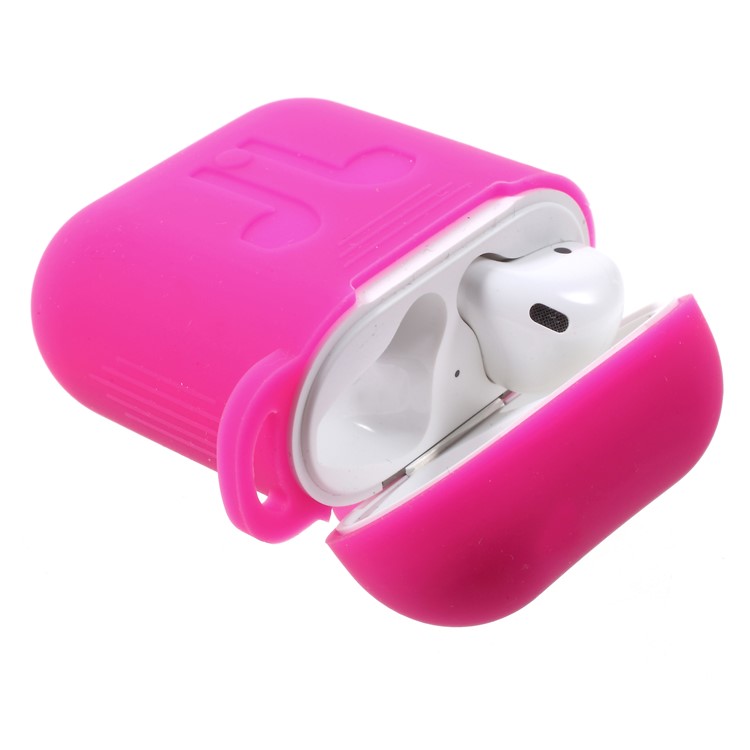 Shock-proof Soft Silicone Holder Cover for Apple AirPods Charging Case - Rose-4