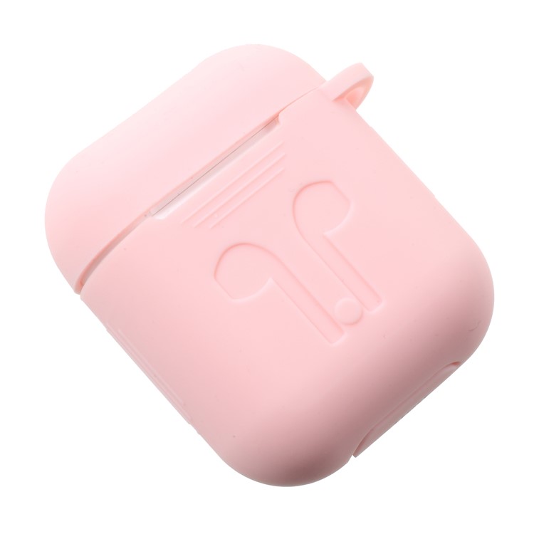 Drop-proof Soft Silicone Cover Shell for Apple AirPods Charging Case - Pink-3