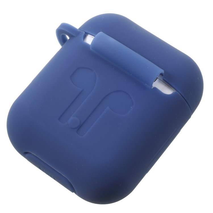Drop-proof Soft Silicone Holder Case for Apple AirPods with Charging Case (2016) - Dark Blue-5