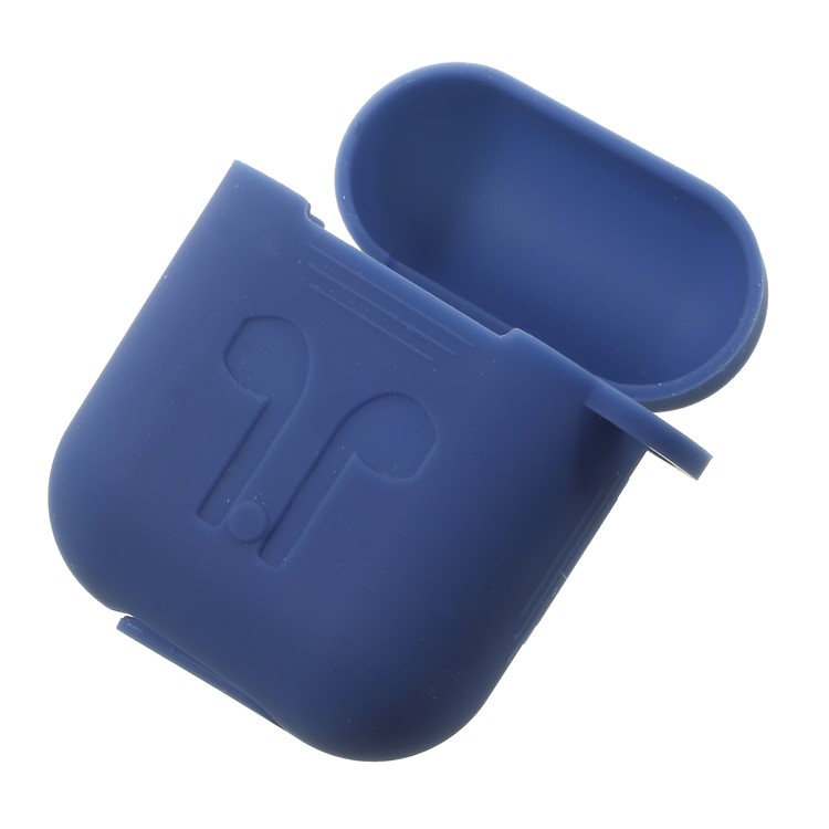 Drop-proof Soft Silicone Holder Case for Apple AirPods with Charging Case (2016) - Dark Blue-6