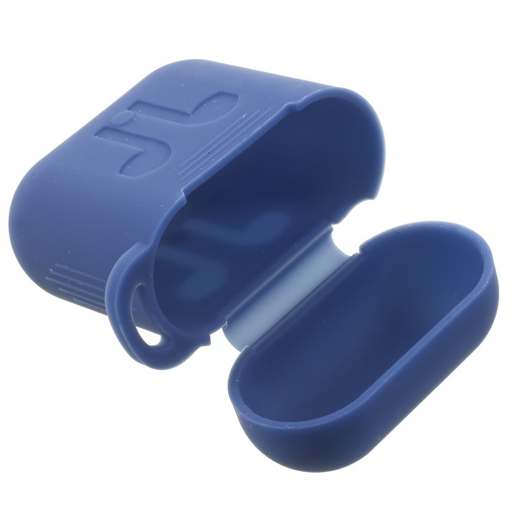 Drop-proof Soft Silicone Holder Case for Apple AirPods with Charging Case (2016) - Dark Blue-7
