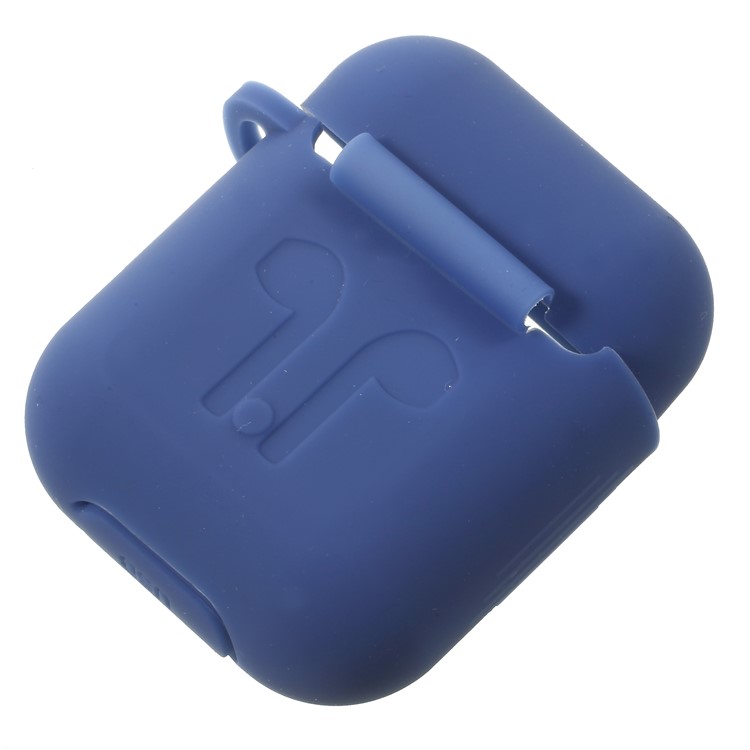 Drop-proof Soft Silicone Holder Case for Apple AirPods with Charging Case (2016) - Dark Blue-8