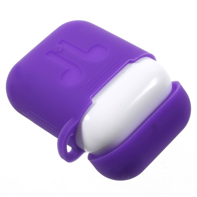 Drop-proof Soft Silicone Protection Shell Cover for Apple AirPods Charging Case - Purple-3