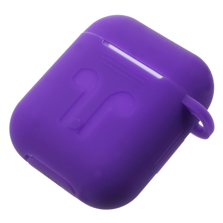 Drop-proof Soft Silicone Protection Shell Cover for Apple AirPods Charging Case - Purple-4