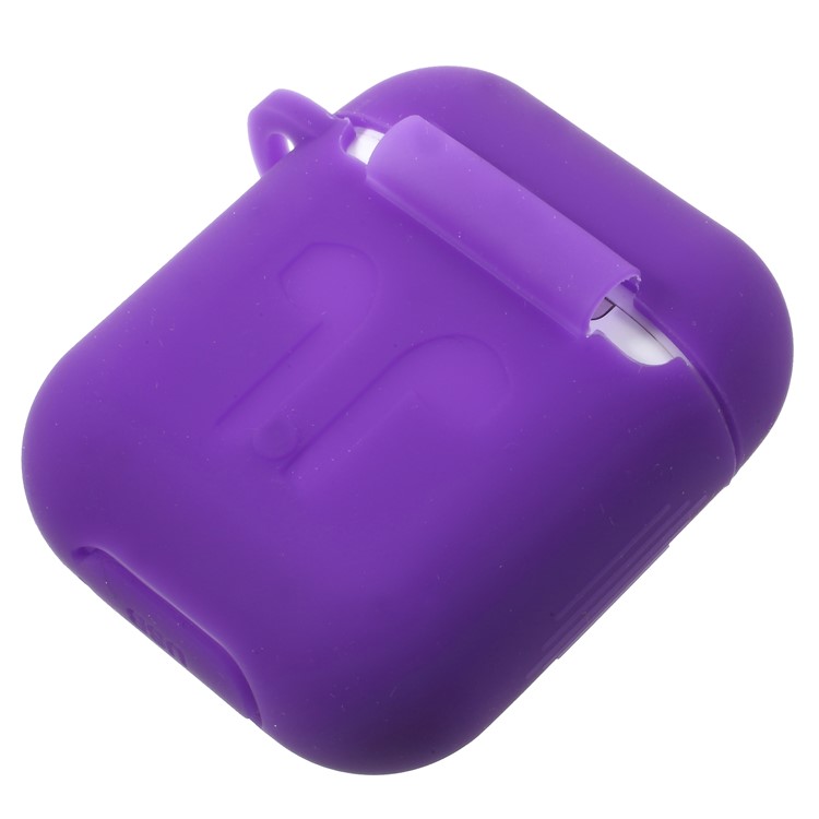 Drop-proof Soft Silicone Protection Shell Cover for Apple AirPods Charging Case - Purple-5