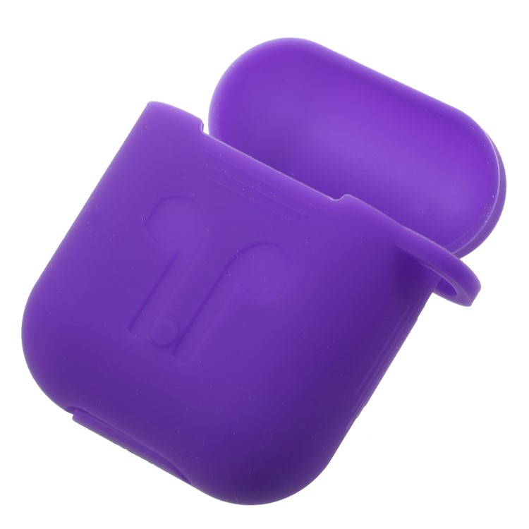 Drop-proof Soft Silicone Protection Shell Cover for Apple AirPods Charging Case - Purple-6