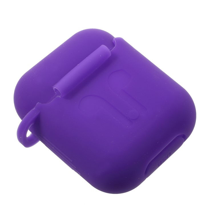 Drop-proof Soft Silicone Protection Shell Cover for Apple AirPods Charging Case - Purple-8