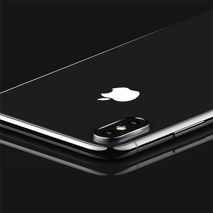 USAMS US-BH400 Aluminum Alloy Rear Camera Lens Protector Ring for iPhone X/10 - Black-3