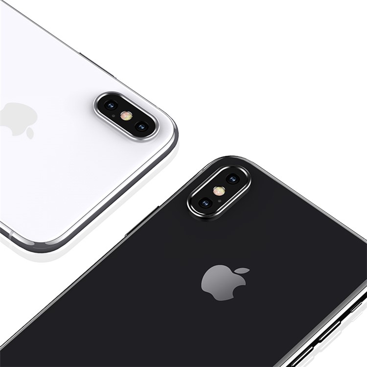 USAMS US-BH400 Aluminum Alloy Camera Lens Protective Cover Ring for iPhone X/10 - Silver Color-2