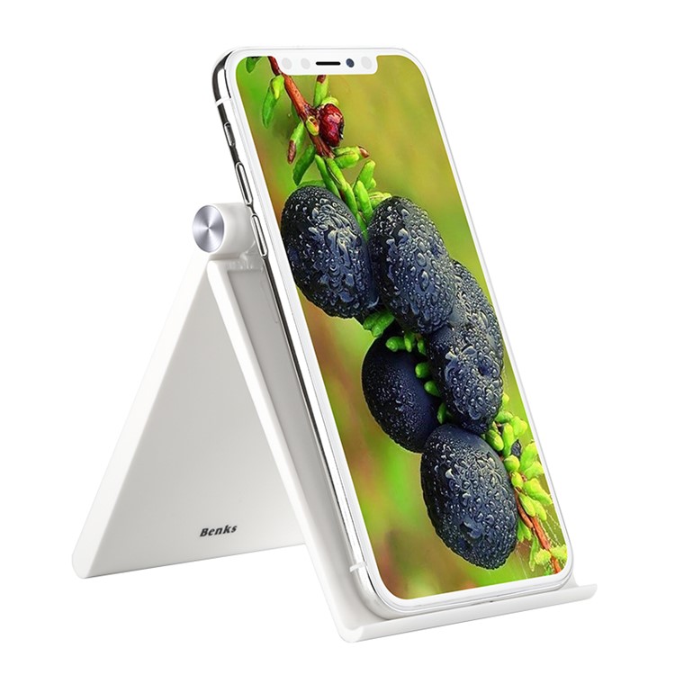 BENKS L15 Lightweight Angle Adjustable Phone Tablet PC Stand Holder for iPhone Samsung iPad etc - White-1