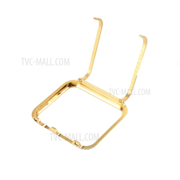 Metal Rhinestone Decor Watch Strap + Protective Case for Apple Watch Series 3/2/1 42mm - Gold-15