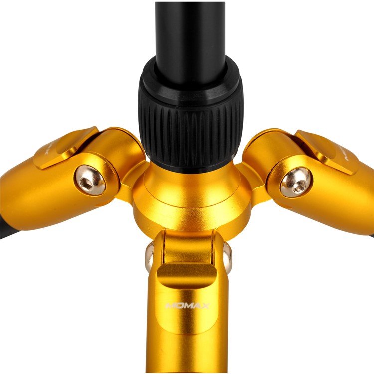 MOMAX Tripod Hero Multi-function Tripod Monopod Selfie Stick Support Hand Gesture Shoot - Gold Color-10