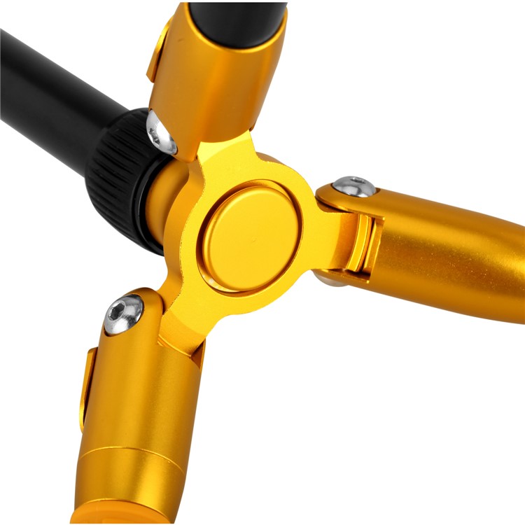 MOMAX Tripod Hero Multi-function Tripod Monopod Selfie Stick Support Hand Gesture Shoot - Gold Color-11