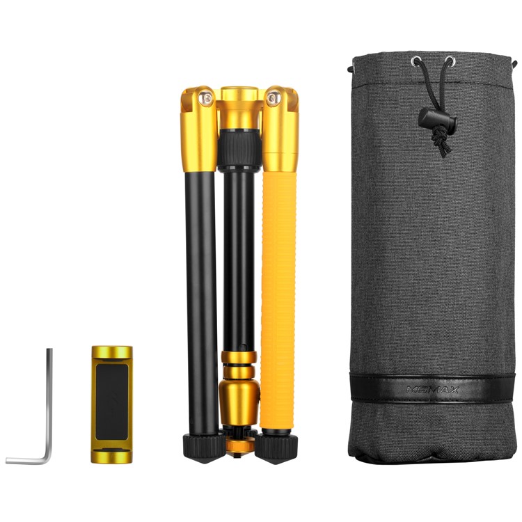 MOMAX Tripod Hero Multi-function Tripod Monopod Selfie Stick Support Hand Gesture Shoot - Gold Color-14