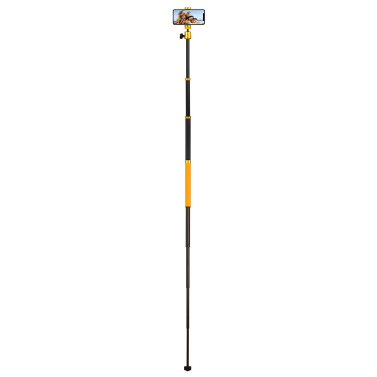 MOMAX Tripod Hero Multi-function Tripod Monopod Selfie Stick Support Hand Gesture Shoot - Gold Color-15