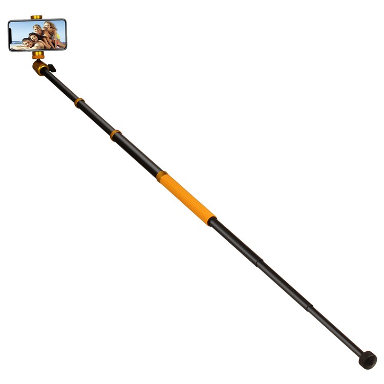 MOMAX Tripod Hero Multi-function Tripod Monopod Selfie Stick Support Hand Gesture Shoot - Gold Color-18