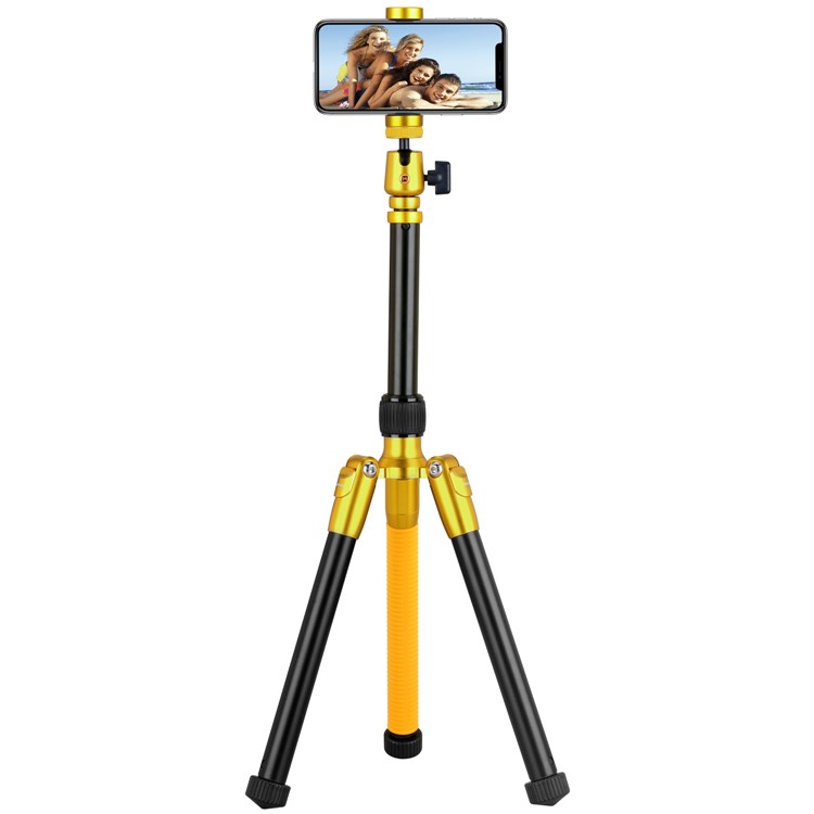 MOMAX Tripod Hero Multi-function Tripod Monopod Selfie Stick Support Hand Gesture Shoot - Gold Color-5