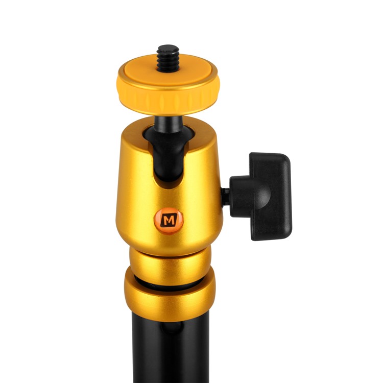 MOMAX Tripod Hero Multi-function Tripod Monopod Selfie Stick Support Hand Gesture Shoot - Gold Color-9