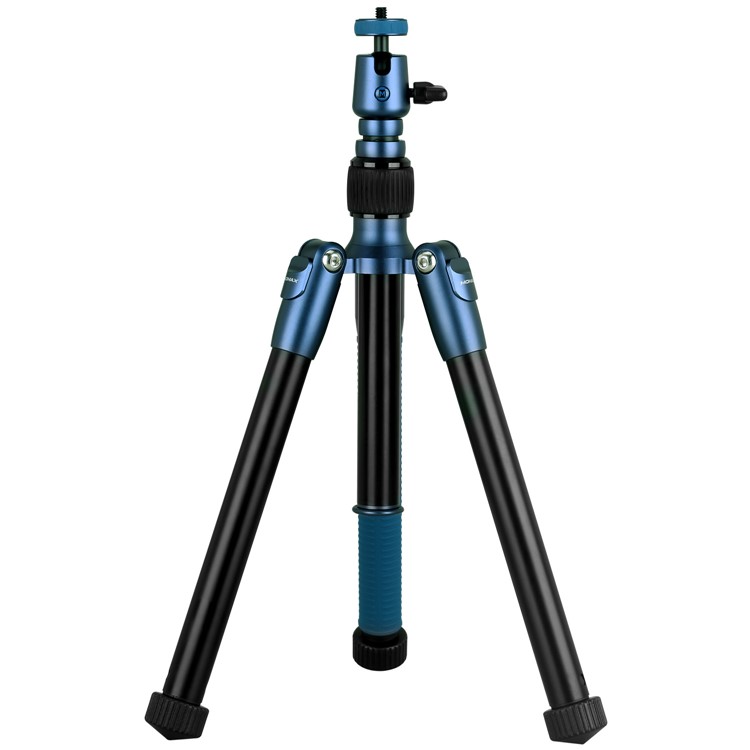 MOMAX Tripod Hero DSLR Camera Light Weight Aluminum Tripod with Universal Smartphone Clamp - Blue-3