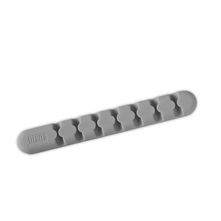 BUBM Silicone Desktop Cord Holder Cable Organizer Cable Clip - Grey-4