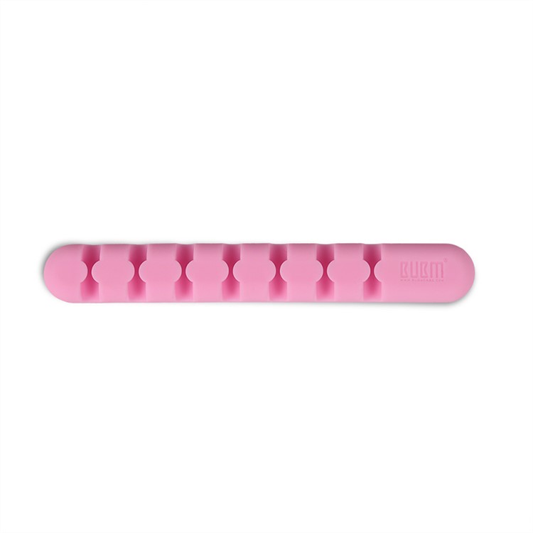 BUBM Silicone Desktop Cable Management Clip Cord Holder Cable Organizer - Pink-5