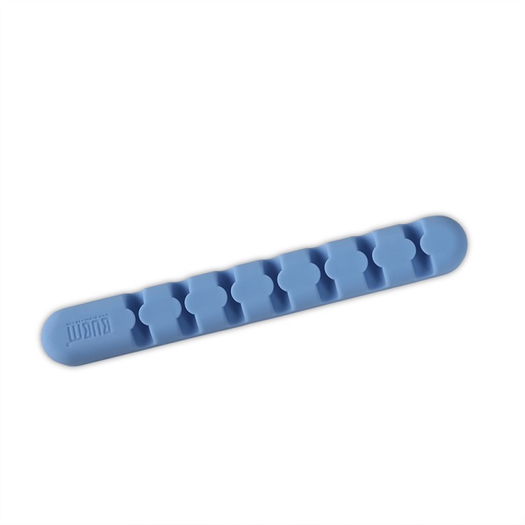 BUBM Silicone Desktop Wire Management System Cable Clip Cable Organizer - Blue-4
