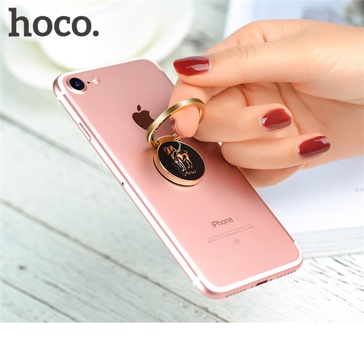 HOCO PH12 Twelve Constellations Series Metal Finger Ring Grip Mount Holder for iPhone Samsung-4