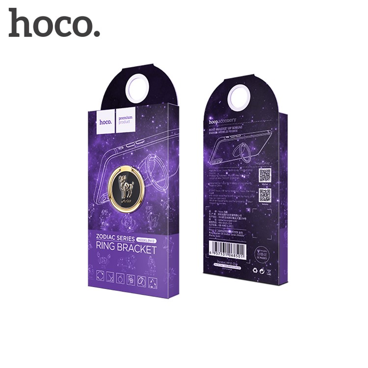 HOCO PH12 Twelve Constellations Series Metal Finger Ring Grip Mount Holder for iPhone Samsung-6