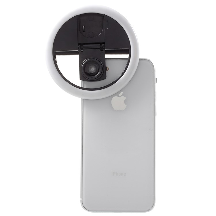PICKOGEN WQ-16S 36 LEDs Ring Shape Selfie Light with 3 Adjustable Brightness for iPhone Samsung Sony - Black-2