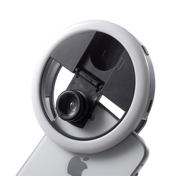 PICKOGEN WQ-16S 36 LEDs Ring Shape Selfie Light with 3 Adjustable Brightness for iPhone Samsung Sony - Black-5
