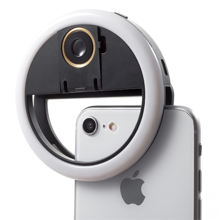 PICKOGEN WQ-16S 36 LEDs Ring Shape Selfie Light with 3 Adjustable Brightness for iPhone Samsung Sony - Black-6