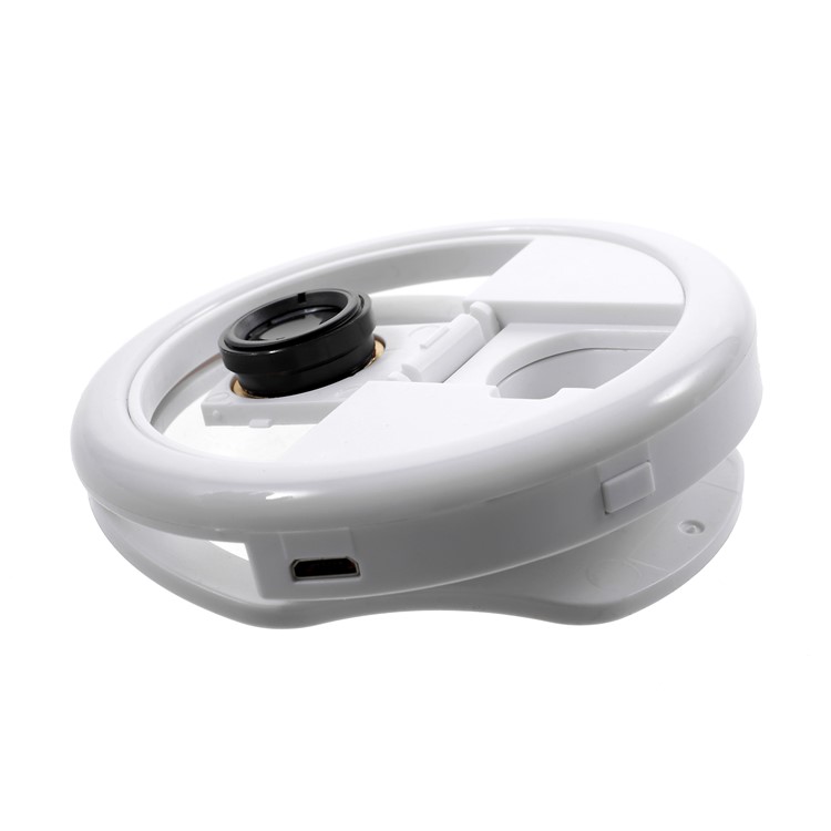 PICKOGEN WQ-16S 36 LEDs Ring Shape Mini Clip-on Selfie LED Fill Light for iPhone Samsung Sony - White-3