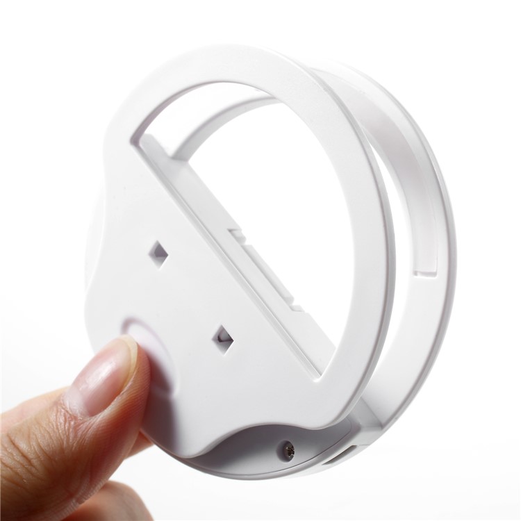 PICKOGEN WQ-16S 36 LEDs Ring Shape Mini Clip-on Selfie LED Fill Light for iPhone Samsung Sony - White-4