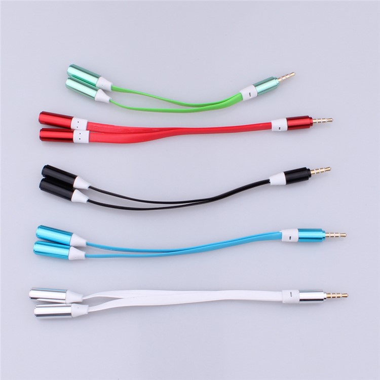 2Pcs/Set 3.5mm Male to Dual 3.5mm Female Headphone Audio Split Cable - Random Color-5