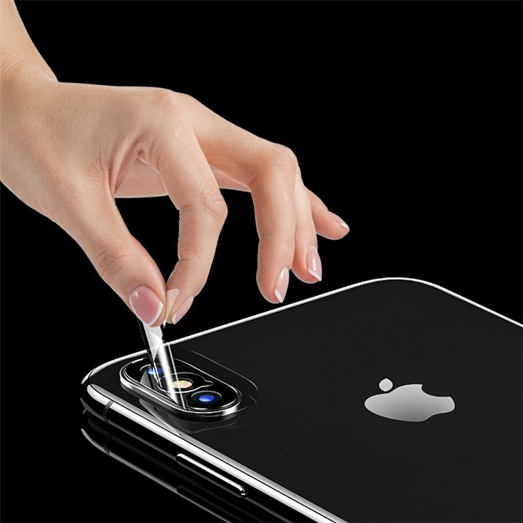 2Pcs USAMS US-BH400 9H 0.15mm Tempered Glass Back Camera Lens Protector for iPhone X/10-2